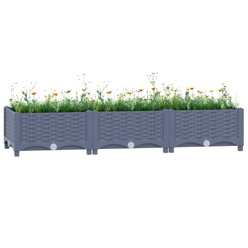 vidaXL Fioriera Rialzata 120x40x23 cm in Polipropilene