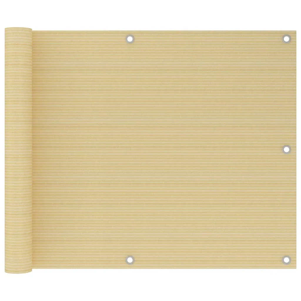 vidaXL Schermo Frangivista per Balconi Beige 75x300 cm in HDPE