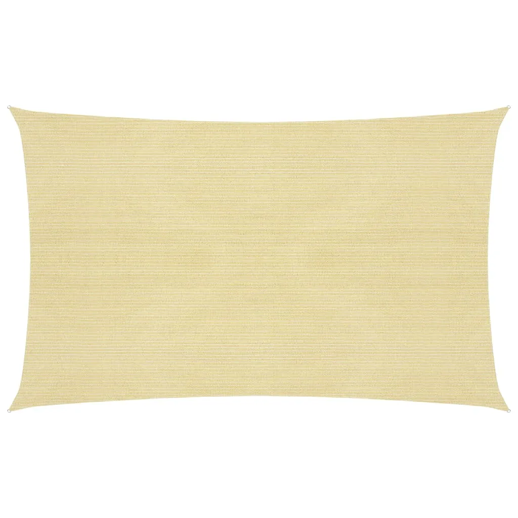 vidaXL Vela Parasole 160 g/m² Beige 2x5 m in HDPE