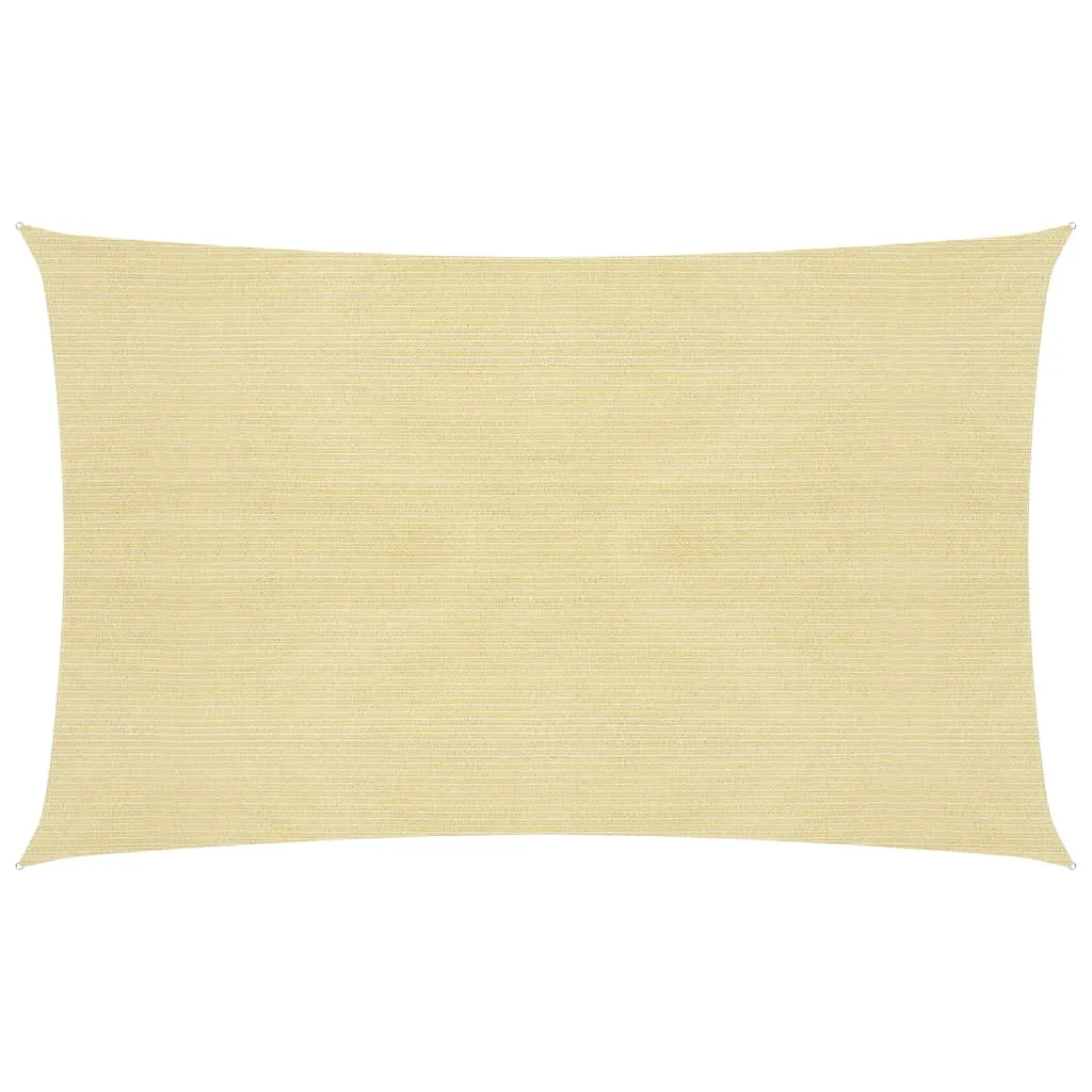 vidaXL Vela Parasole 160 g/m² Beige 3x5 m in HDPE