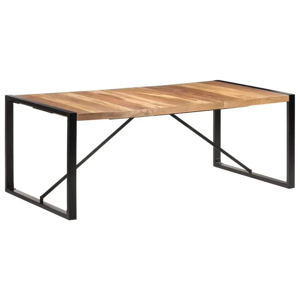 vidaXL Tavolo da Pranzo 200x100x75 cm Legno Massello Finitura Sheesham