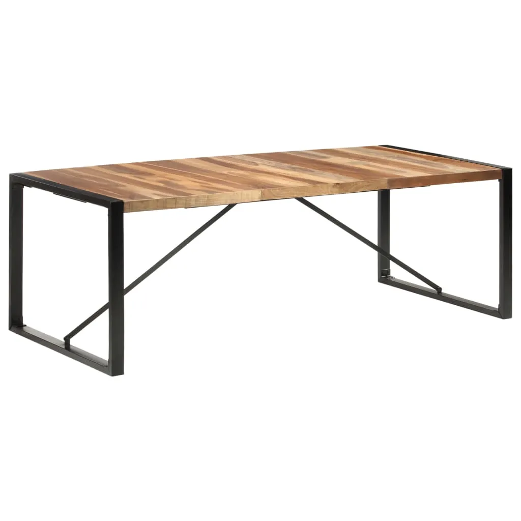 vidaXL Tavolo da Pranzo 220x100x75 cm Legno Massello Finitura Sheesham