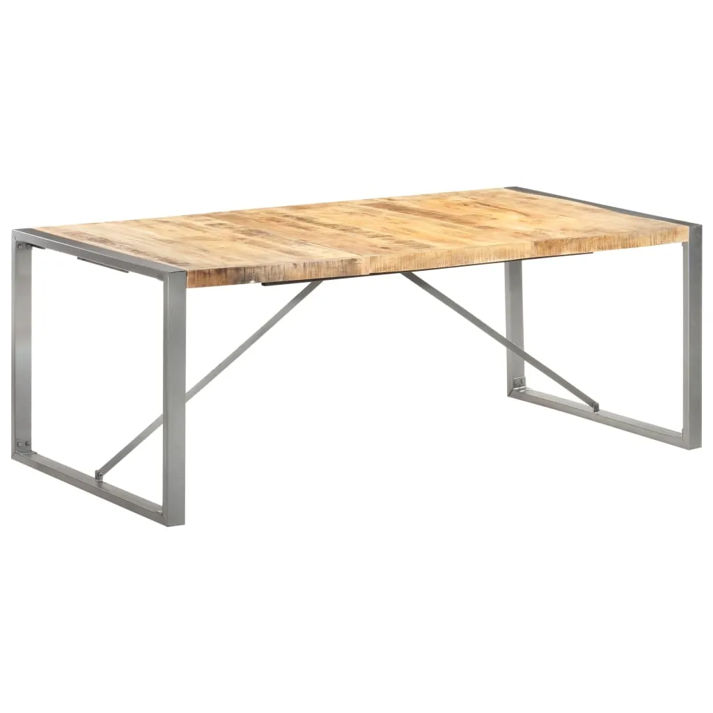 vidaXL Tavolo da Pranzo 200x100x75cm in Legno Massello di Mango Grezzo