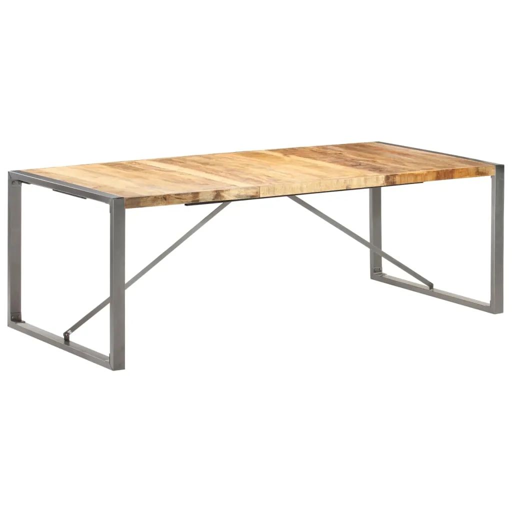 vidaXL Tavolo da Pranzo 220x100x75cm in Legno Massello di Mango Grezzo