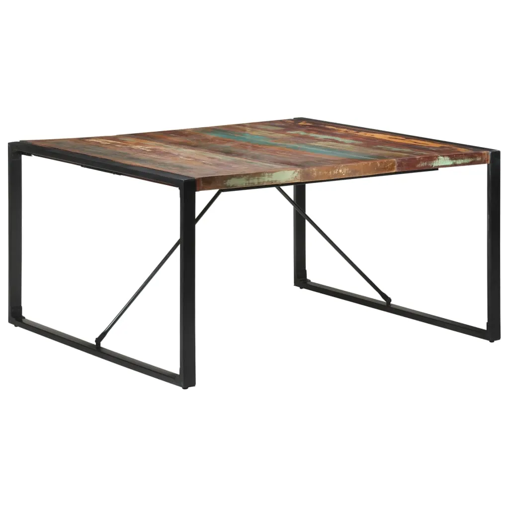 vidaXL Tavolo da Pranzo 140x140x75 cm in Legno Massello di Recupero