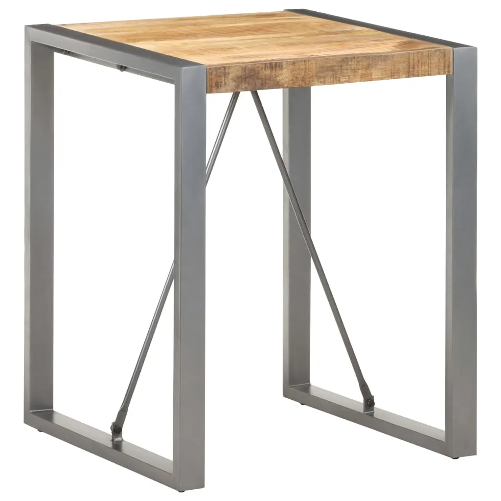 vidaXL Tavolo da Pranzo 60x60x75 cm in Legno Massello di Mango Grezzo