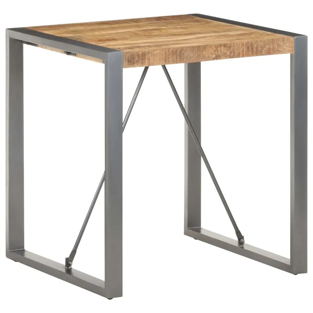 vidaXL Tavolo da Pranzo 70x70x75 cm in Legno Massello di Mango Grezzo