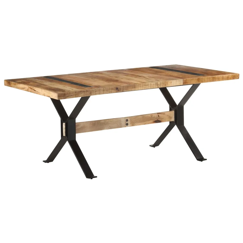 vidaXL Tavolo da Pranzo 180x90x76 cm in Legno Massello di Mango Grezzo