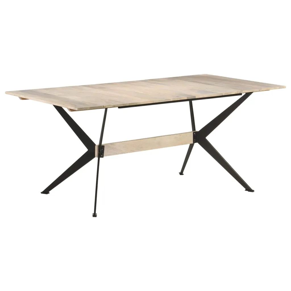 vidaXL Tavolo da Pranzo 180x90x76 cm in Legno Massello di Mango