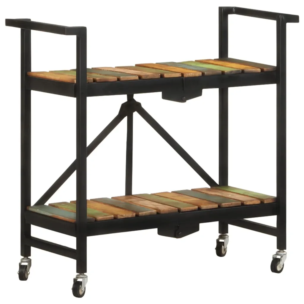 vidaXL Carrello da Cucina 87x36x81 cm in Legno Massello di Recupero