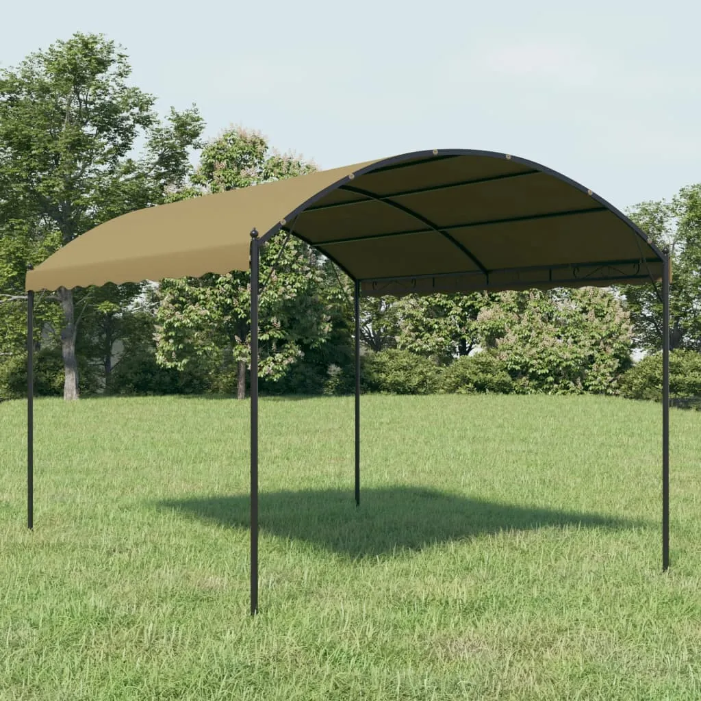 vidaXL Gazebo 4x3x2,6 m Grigio Talpa 180 g/m²