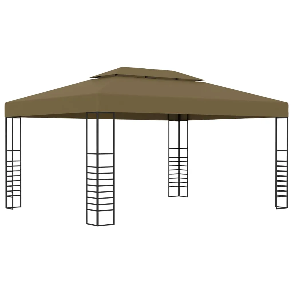 vidaXL Gazebo 3x4 m Grigio Talpa 180 g/m²