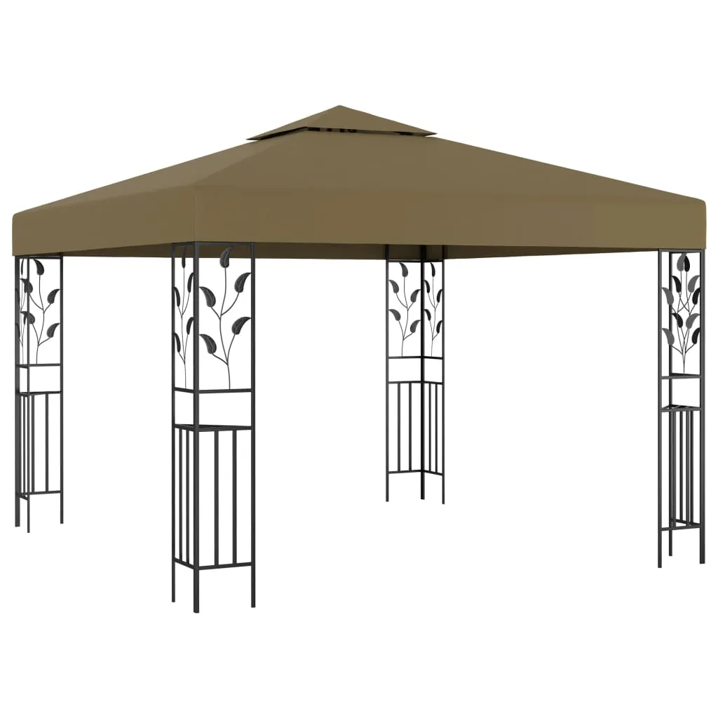 vidaXL Gazebo 3x3 m Grigio Talpa 180 g/m²