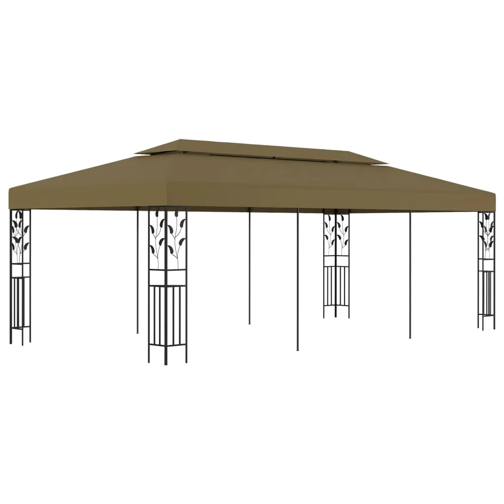 vidaXL Gazebo 6x3 m Grigio Talpa 180 g/m²