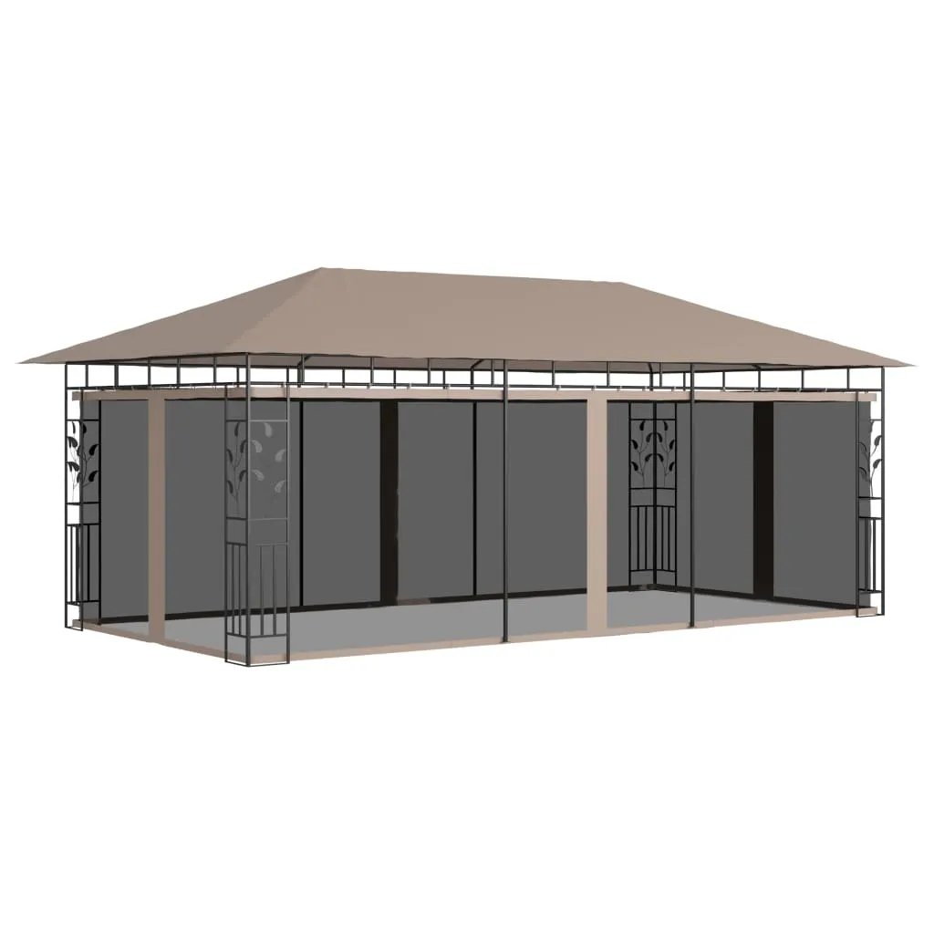 vidaXL Gazebo con Zanzariera 6x3x2,73 m Talpa 180 g/m²