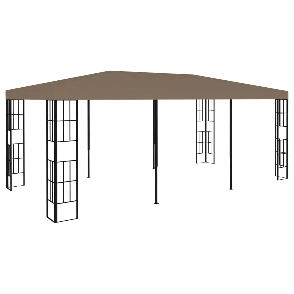 vidaXL Gazebo 6x3 m Grigio Talpa