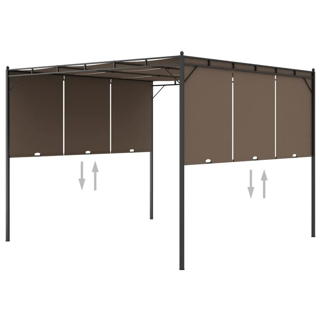 vidaXL Gazebo da Giardino con Tenda Laterale 3x3x2,25 m Talpa