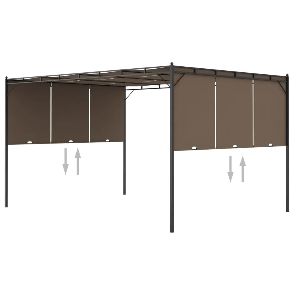 vidaXL Gazebo da Giardino con Tenda Laterale 4x3x2,25 m Talpa