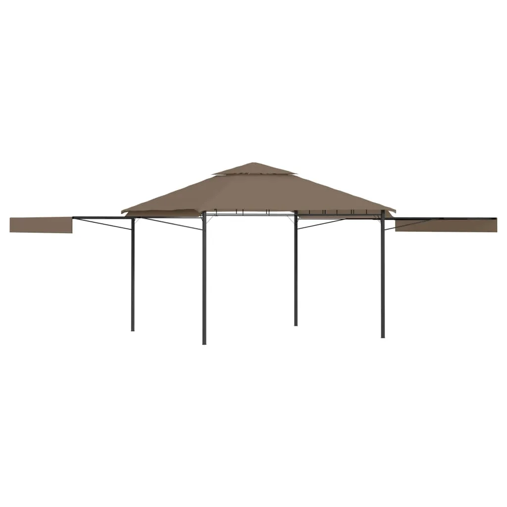 vidaXL Gazebo Tetto Doppio Estendibile 3x3x2,75m Grigio Talpa 180g/m²