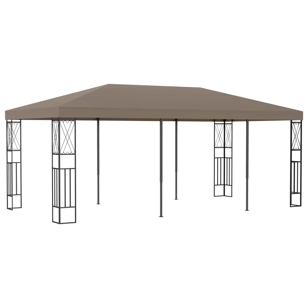 vidaXL Gazebo 6x3 m Grigio Talpa in Tessuto