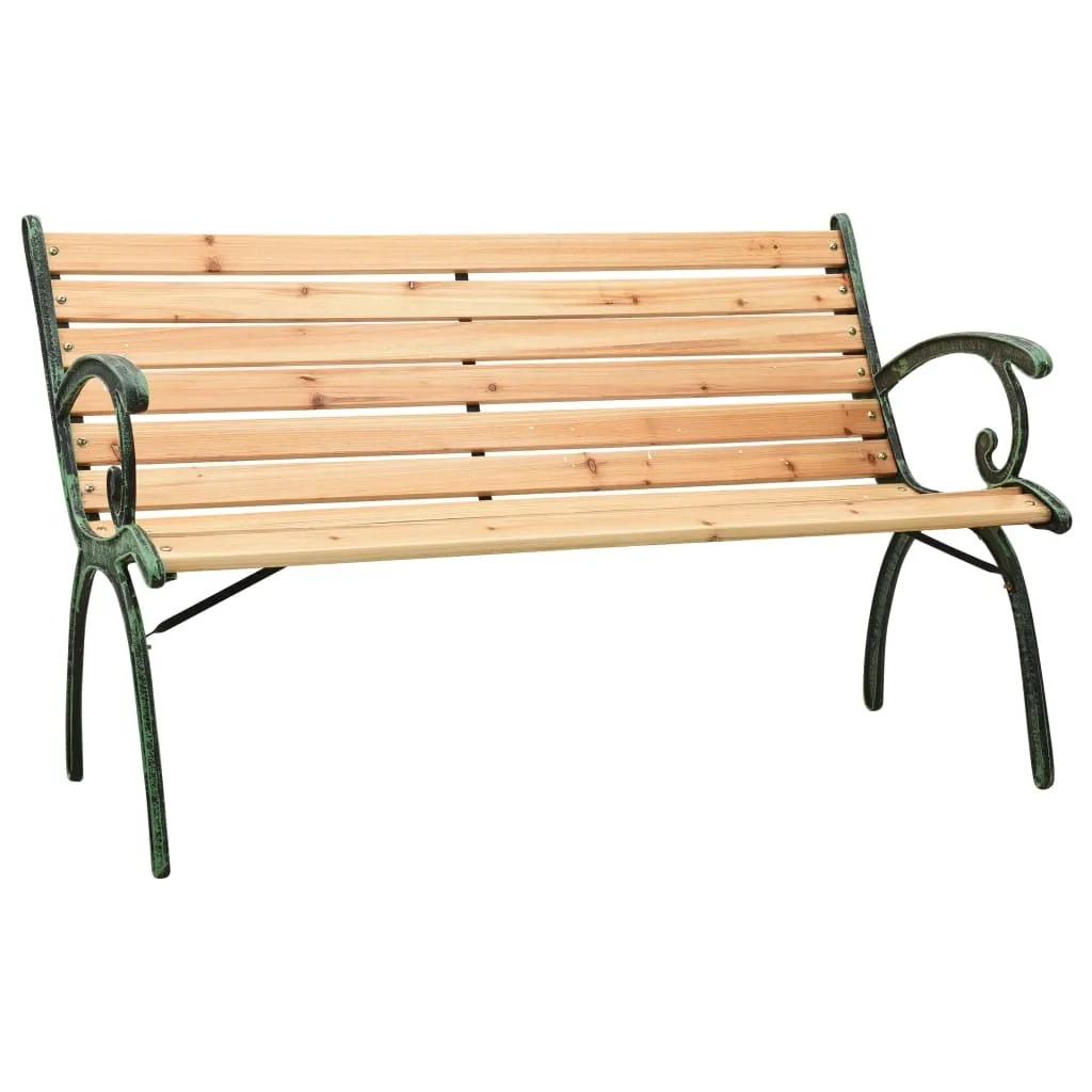 vidaXL Panchina da Giardino 123 cm in Ghisa e Legno Massello di Abete