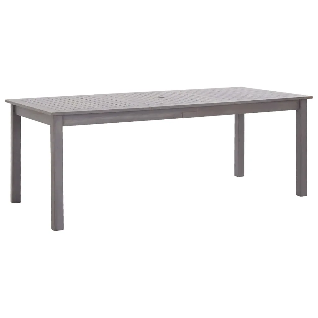 vidaXL Tavolo da Giardino Grigio Slavato 200x90x74 cm Legno di Acacia