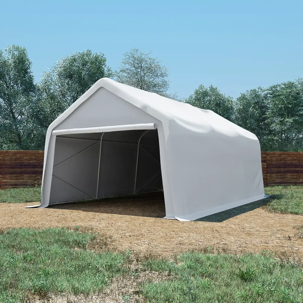 vidaXL Tenda Capannone in PVC 550 g/m² 4x6 m Bianco