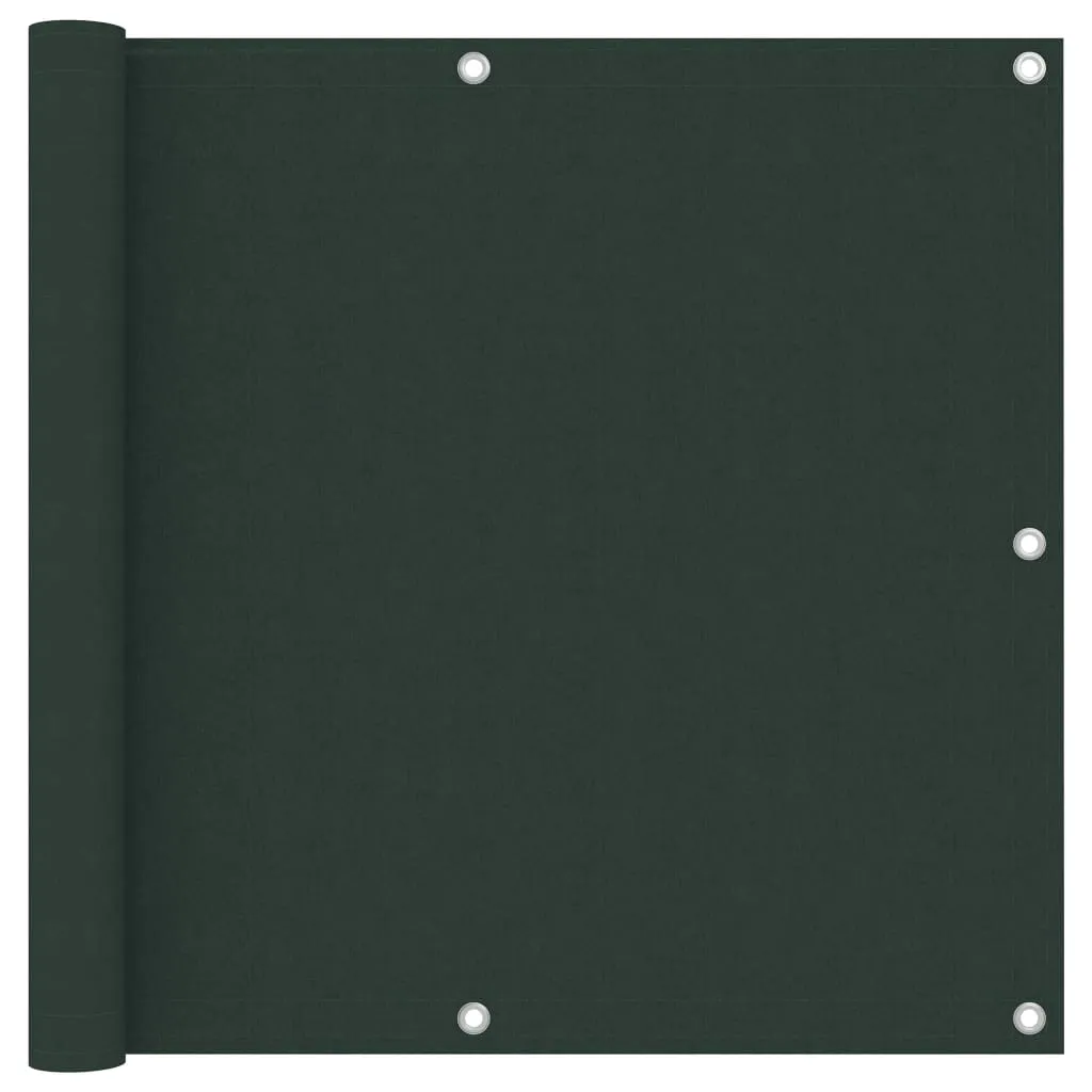 vidaXL Paravento da Balcone Verde Scuro 90x300 cmTessuto Oxford