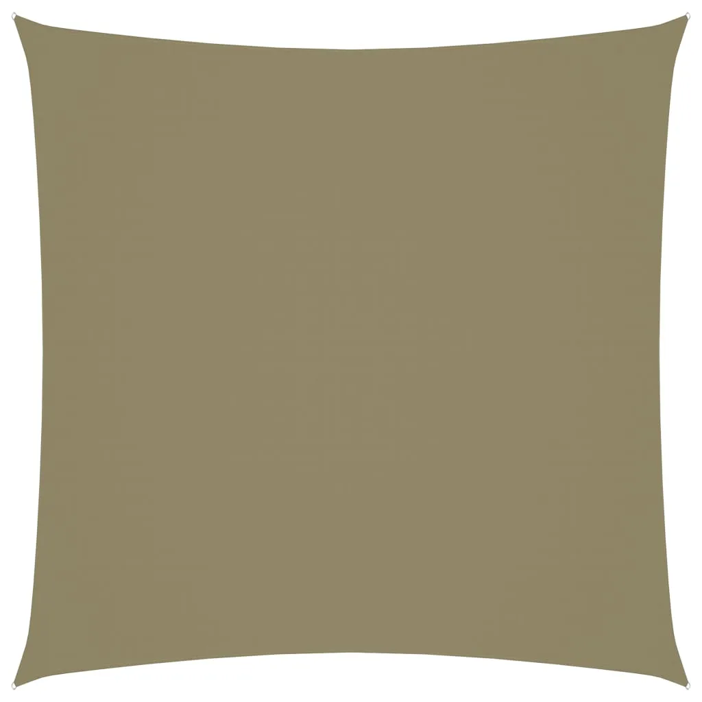 vidaXL Parasole a Vela in Tela Oxford Quadrato 3x3 m Beige