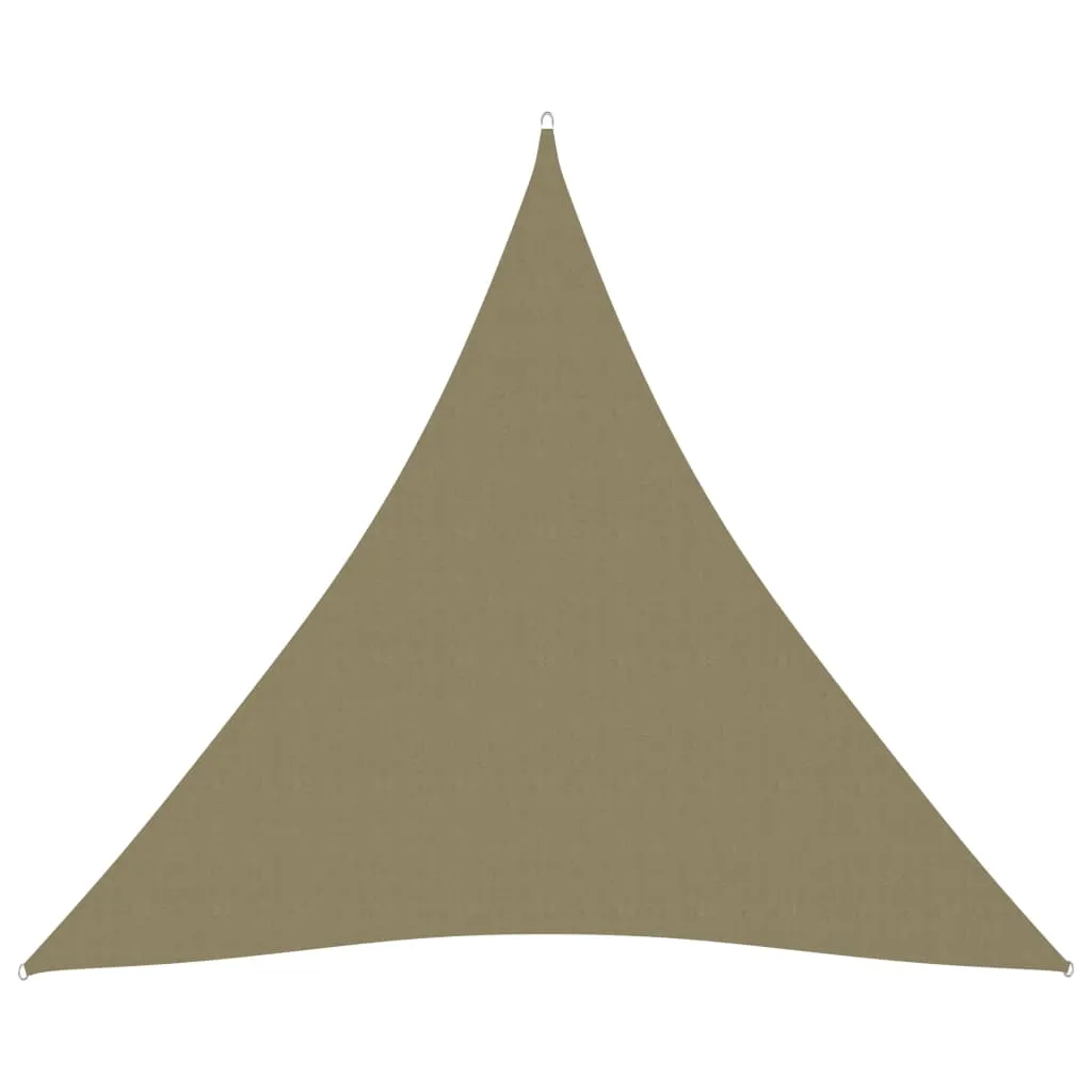 vidaXL Parasole a Vela Oxford Triangolare 3x3x3 m Beige