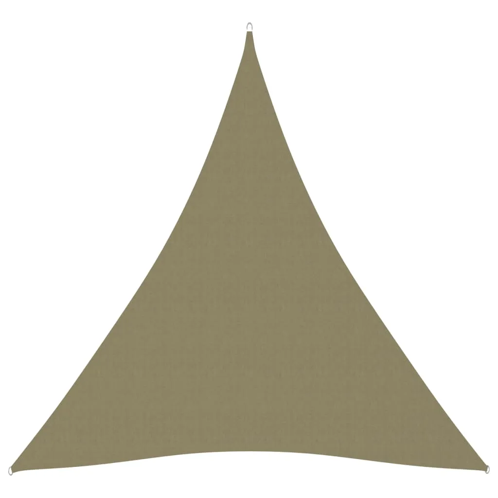 vidaXL Parasole a Vela Oxford Triangolare 5x6x6 m Beige