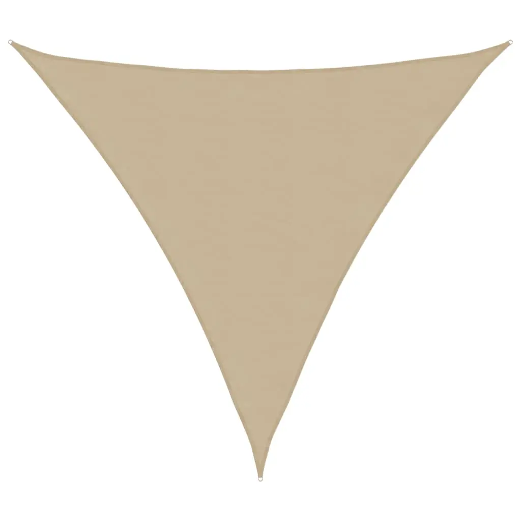 Parasole a Vela in Tessuto Oxford Triangolare 6x6x6 m Beige