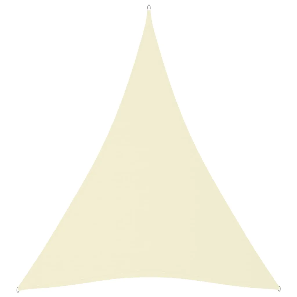 vidaXL Parasole a Vela Oxford Triangolare 3x4x4 m Crema