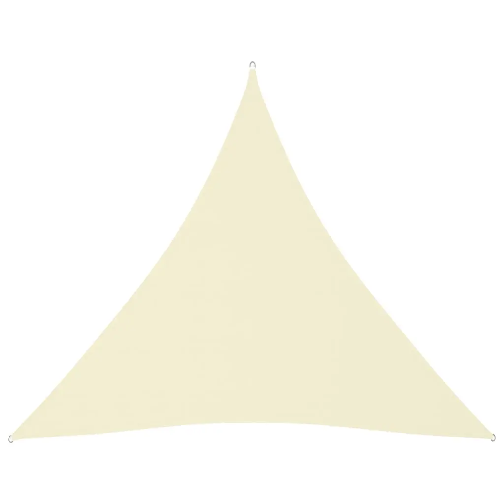 Parasole a Vela in Tessuto Oxford Triangolare 6x6x6m Crema