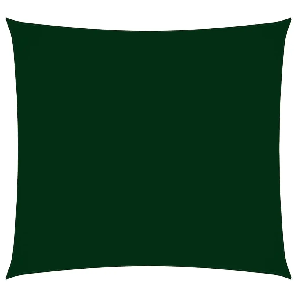 Parasole in Tessuto Oxford Quadrato 3,6x3,6 m Verde Scuro