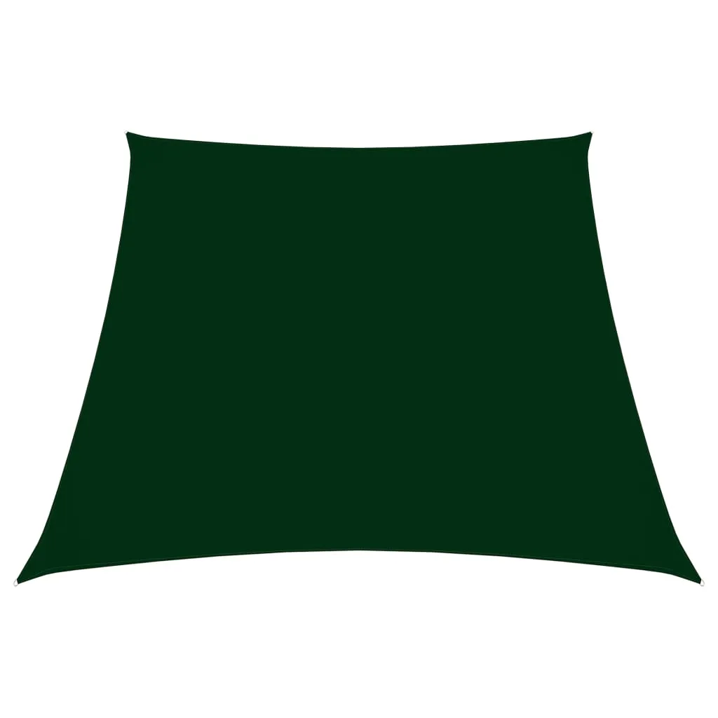 vidaXL Parasole a Vela in Tela Oxford a Trapezio 3/5x4 m Verde Scuro