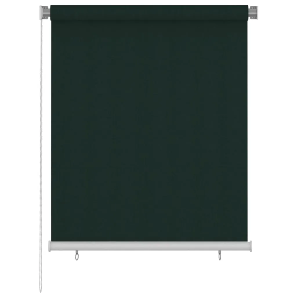 vidaXL Tenda a Rullo per Esterni 120x140 cm Verde Scuro HDPE