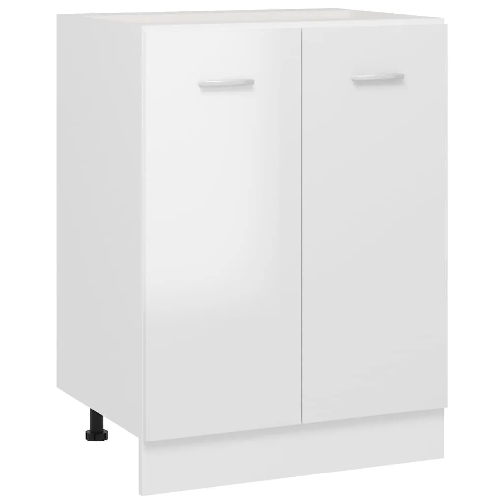 vidaXL Armadio Inferiore Bianco Lucido 60x46x81,5 cm Legno Multistrato