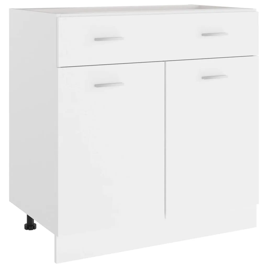 vidaXL Mobile Inferiore Cassetto Bianco 80x46x81,5cm Legno Multistrato