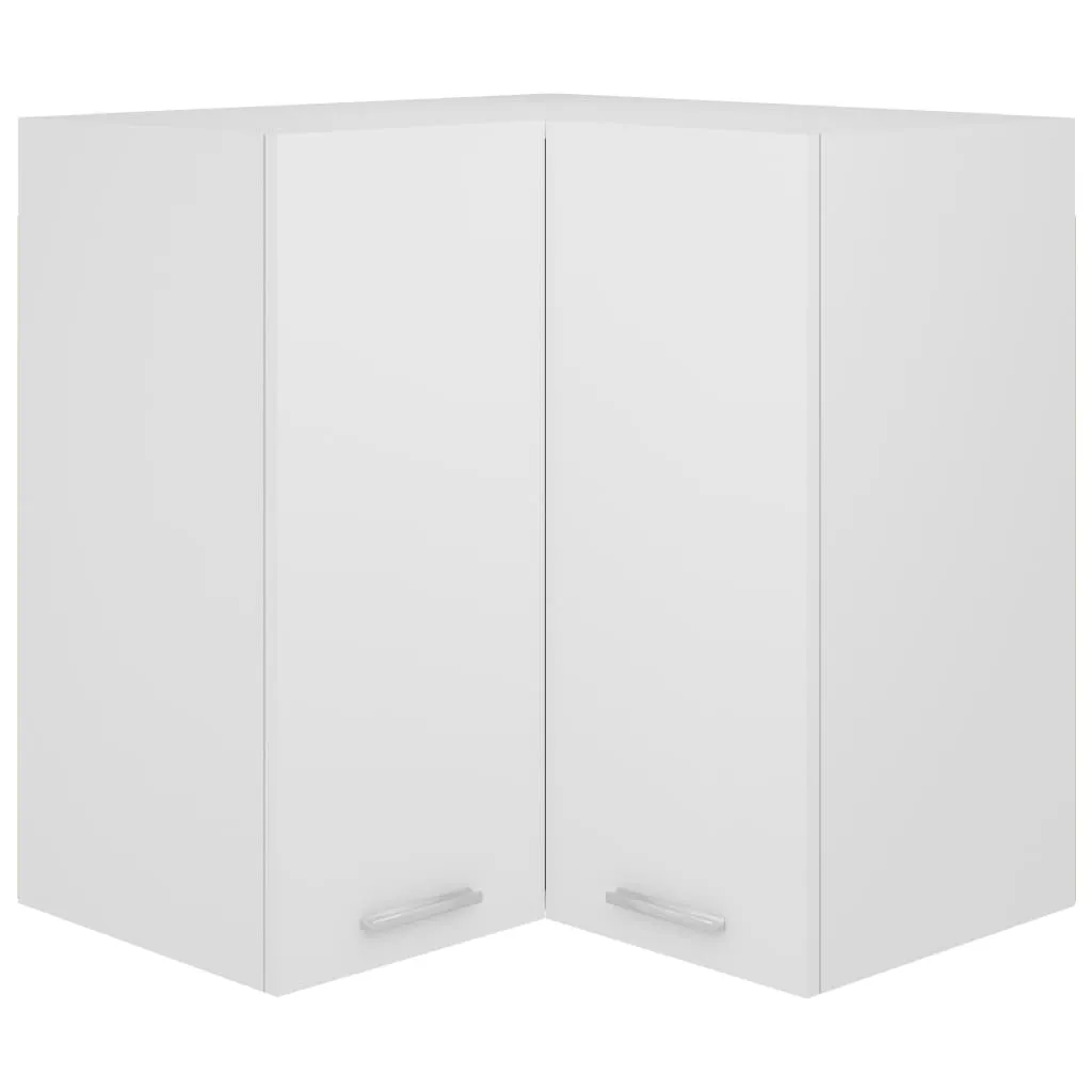 vidaXL Pensile Angolare Bianco 57x57x60 cm in Legno Multistrato