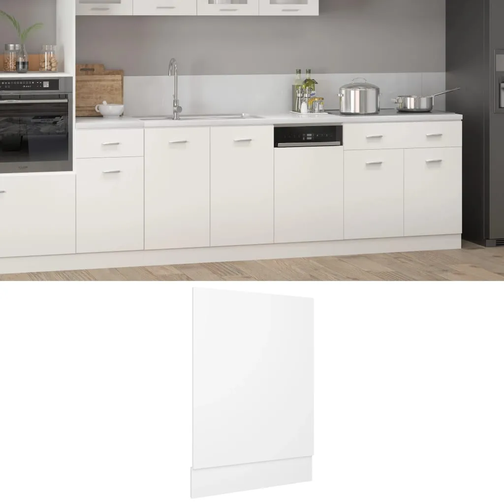 vidaXL Pannello Lavastoviglie Bianco 45x3x67 cm Legno Multistrato