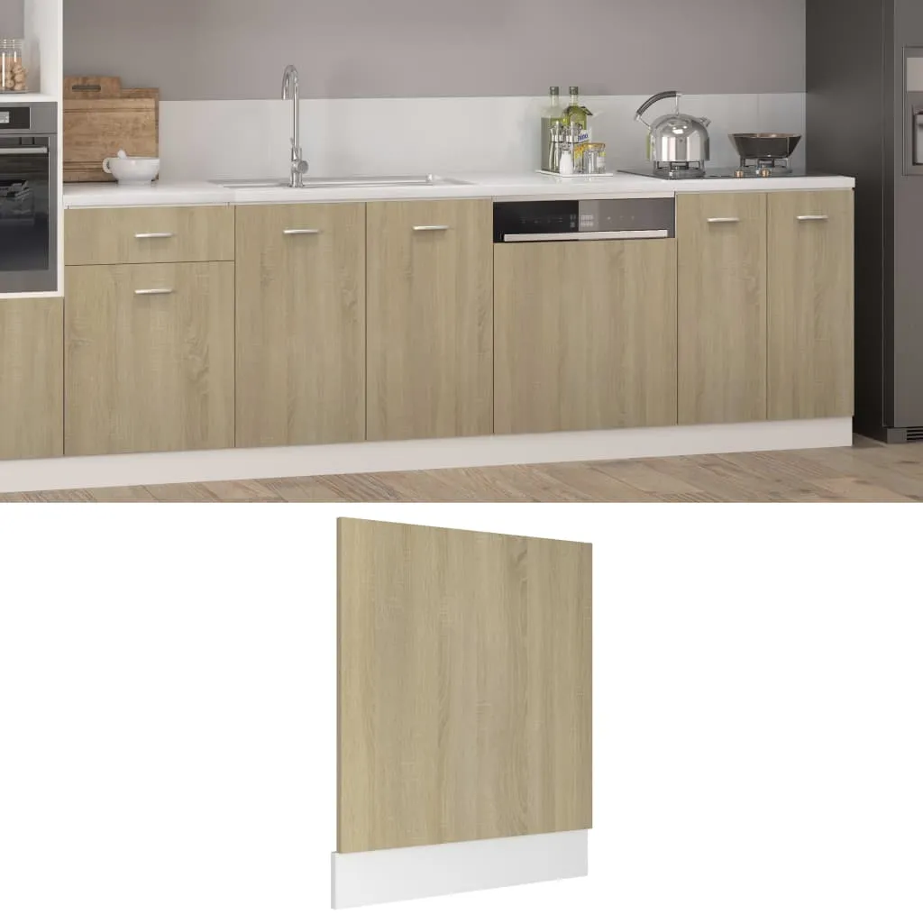 vidaXL Pannello Lavastoviglie Rovere Sonoma 59,5x3x67 cm Multistrato