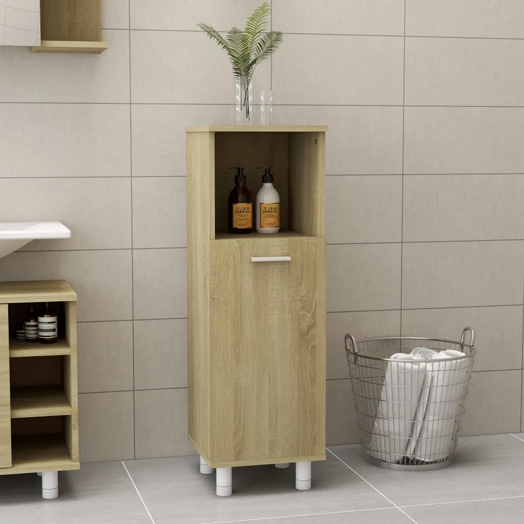 vidaXL Mobile da Bagno Rovere Sonoma 30x30x95 cm in Legno Multistrato