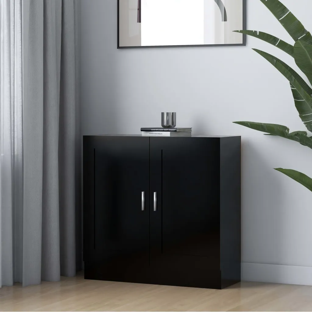 vidaXL Libreria Nera 82,5x30,5x80 cm in Legno Multistrato