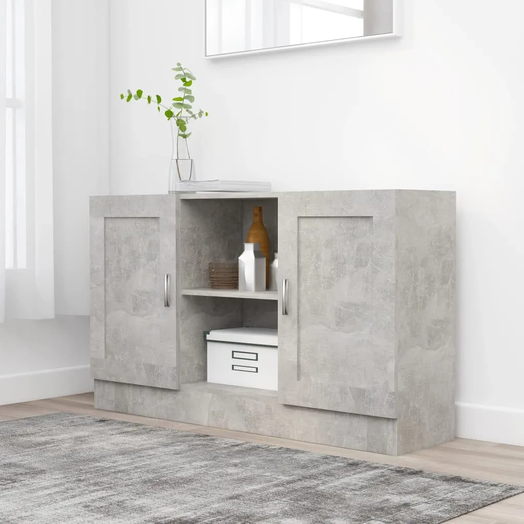 vidaXL Credenza Grigio Cemento 120x30,5x70 cm in Legno Multistrato