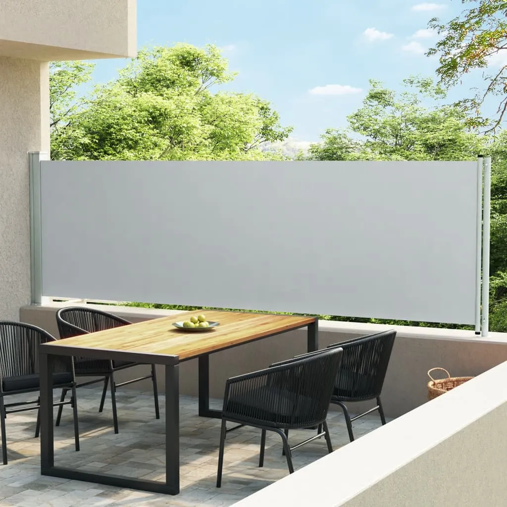 vidaXL Tenda Laterale Retrattile per Patio 140x600 cm Grigio