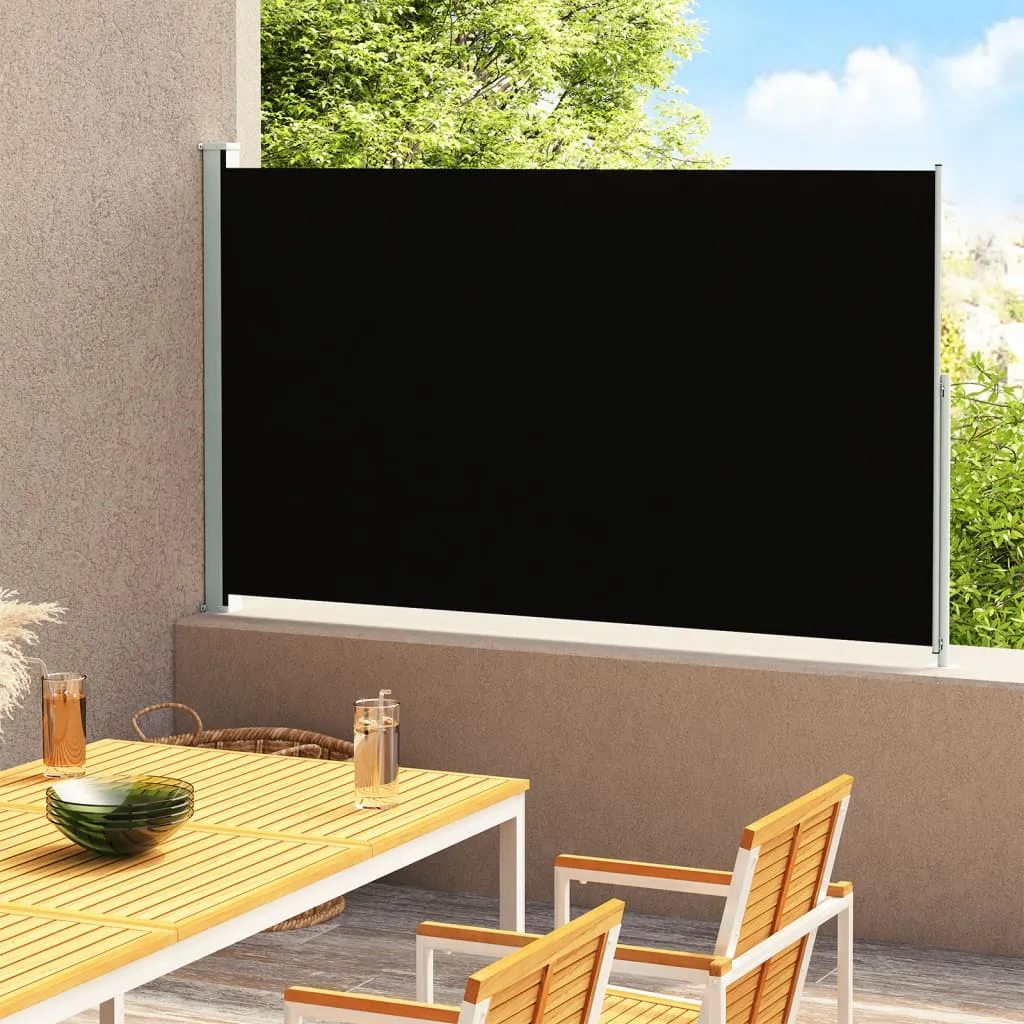 vidaXL Tenda Laterale Retrattile per Patio 180x300 cm Nera