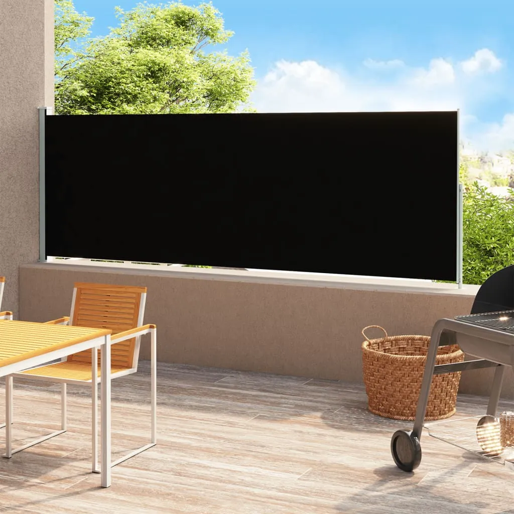 vidaXL Tenda Laterale Retrattile per Patio 180x500 cm Nera