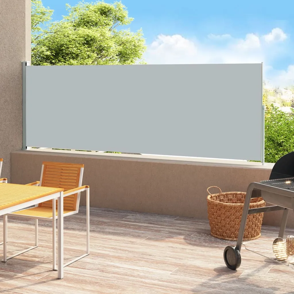 vidaXL Tenda Laterale Retrattile per Patio 200x500 cm Grigia