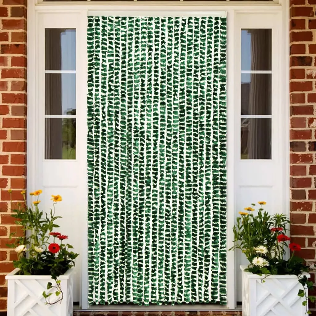 vidaXL Zanzariera Verde e Bianco 90x220 cm Ciniglia